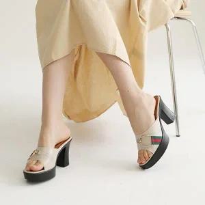 뮬 여성슬리퍼 스틸레토 샌들 하이힐 로퍼 슬리퍼 (WE834C5)