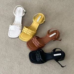 가을신상 슈즈 가을 웨지 여자끈샌들 스트랩샌들 힐 (WE834AE)