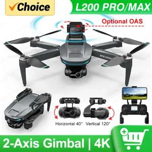 L200 PROL200PRO MAX GPS 드론 2축 짐벌 손떨림 방지 전문 4K 카메라 FPV 쿼드콥터 옵션 장애물 회피