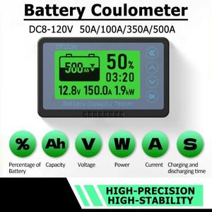 TF03K 쿨롱 카운터 계량기 DC8-120V 배터리 용량 표시기 전압 전류 디스플레이 납산 감지기용 리튬