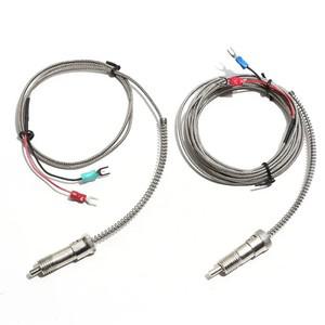 1PC K  스테인레스 스틸 온도 센서 1m/2m/3m/4m/5m 케이블 와이어 총검 압축 스프링 열전쌍 0-400 ℃
