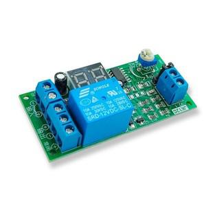 JK12C 12V 24V 시간 지연 릴레이 모듈(시간 표시 트리거 제어 스위치 포함) 1-99S/Min 자동 ON/OFF