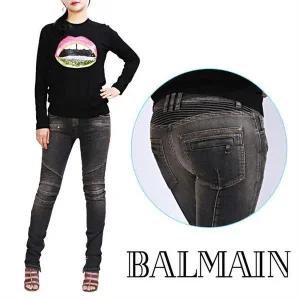 [발망] 5357 181N C0100 여성 워싱 진 바이커 팬츠