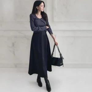 [하프클럽/]여성 새틴 플레어 A라인 체형보정 롱 스커트