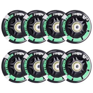 [미국배송] 8팩 70MM ABEC-7 베어링이 장착된 82A 인라인 스케이트 휠 조명 공구가 없는 실내 실외 교체 롤러 블레이드