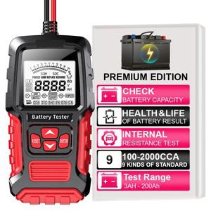 납산 배터리  12V 24V 차량 트럭 바이크 오토바이 SUV 자동차 테스터 LCD 디지털 측정 진단 도구