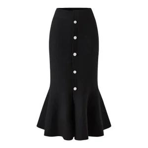 [하프클럽/미니멈 에브리데이]머메이드 밴딩 롱 니트 스커트 (EB4WH005D)