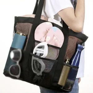 [하프클럽/]비치백 물놀이 목욕 가방 휴양지 수영 메쉬