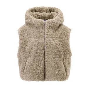 [하프클럽/미니멈 에브리데이]양털 시어링 밴딩 집업 후드 베스트 (EB4VW004D)