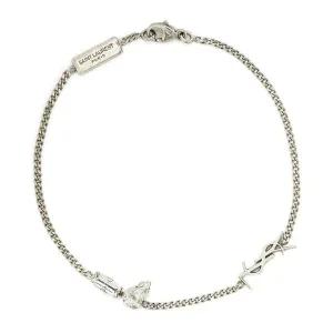 [생로랑]25FW 생로랑 모노그램 로고 참 브레이슬릿 실버 692489 Y1526 8368