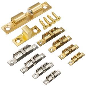 캐비닛 도어 터치 래치 캐치 솔리드 브래스 조정  스프링 볼 가구 클로저 40mm/50mm/60mm/70mm 나사 포함