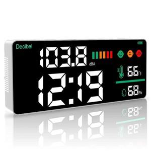 AS60-소음 측정기 4-In-1 디지털 데시벨 벽 장착형 30-130Db 범위 11인치 대형 LED 디스플레이 소음 감지