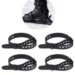 4pcs 45cm / 18인치 스노우슈즈 스트랩 키트, MSR 남성용 조절 가능한 교체 및 스키 아웃도어 장비 액세서리용 스노우 부츠 바인딩(블랙)