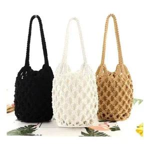 [하프클럽/]여름 네트 비치백 여행용 가방 숄더백