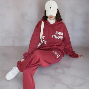 [하프클럽/]여성 조거 문자 후디 티셔츠 디자인 세트