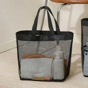 [하프클럽/]방수 물빠짐 메쉬가방 비치백 수영장 사우나 소형