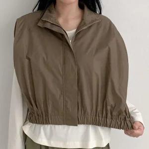 [하프클럽/]여자 히든 FW 탱크 폴라넥 나일론 조끼