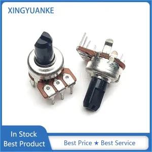 121 타입 싱글 채널 전력 증폭기 오디오 볼륨 전위차계 B204 3 핀 하프 샤프트 길이 10mm B200K 5 개