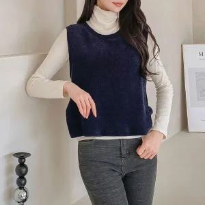 [하프클럽/]여자 탱크 양트임 FW U넥 비조 코듀로이 조끼