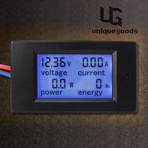 LCD 디스플레이 디지털 전류 전압 전력 에너지 미터 멀티미터 전압계 20A 션트 DC 6.5-100V 0-20A