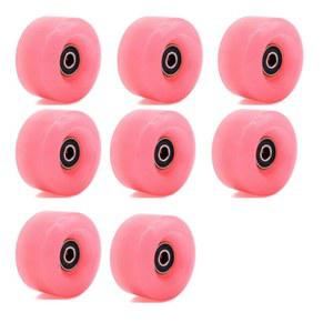 [미국배송] SZBLAZE 8 팩 82A 58 X 32MM 쿼드 롤러 스케이트 바퀴 베어링 포함 더블 라인 바퀴 실외 또는 실내 스케이트보드 액세서리(젤리 라이트 퍼플)