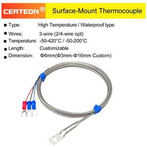 패치형 RTD 온도 센서 PT100 저항 표면 장착 고정밀 백금 박막 열 측정 산업용
