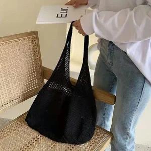 [하프클럽/]데일리 그물 스타일 네트 숄더백 1P 고품질 비치 가방