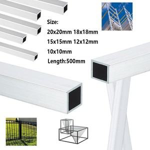 304 스테인레스 스틸 사각 튜브 10x10 15x15 20x20mm  두께 1mm  광택 처리  구조용  부식 방지 금속 파이