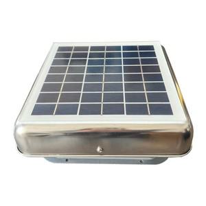 스테인리스 스틸 지붕 장착 태양열 환기구 선풍기 배기 환기  창고 캐빈 컨테이너 하우스 돔 트럭에 이상적