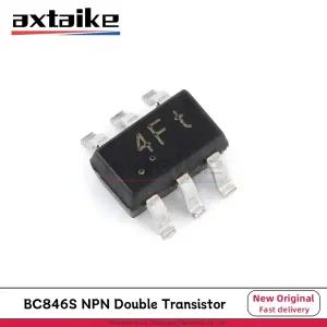 범용 이중 트랜지스터 NPN BC846S BC846 4Ft SOT-363 SMD SC-88 65V 100mA 50 개