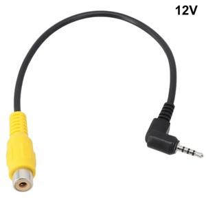 RCA 2.5mm AV 컨버터 케이블 자동차 후방 보기 역방향 주차 카메라 DVR 암 AV-IN 20cm