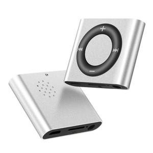 휴대용 MP3 플레이어 미니 클립 워크맨 스포츠 Mp3 음악 헤드폰 180mAh TF 카드 64G 스피커 내장