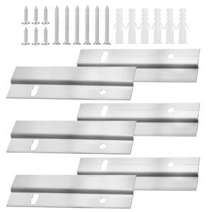 3세트 철 Z-클램프 연동 벽 장착 브래킷 그림  거울 패스너 용 서스펜션 걸이