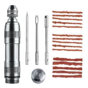 자전거 튜브리스 타이어 펑크 키트 스쿠터 바이크 오토바이 수리 도구 15 피스 줄무늬 야외 액세서리