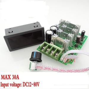 12V 24V 36V 48V 60V 80V DC 30A LED 디지털 디스플레이 PWM HHO RC 모터 속도 컨트롤러 레귤레이터 조절기
