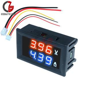 고정밀 DC 100V 10A 디지털 자동차 전압계 전류계 바이크 오토바이 표시기 테스터 전류 측정기 USB 12V 교