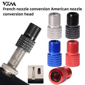 2개 자전거 프렌치 밸브 코어 변환 헤드 알루미늄 합금 프레스타 슈레더 펌프 에어 노즐 튜브 부품으로