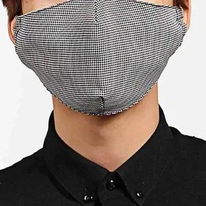 [셀러에이드]패션 마스크 빨아쓰는 안면 여름 면 블랙 체크 2겹