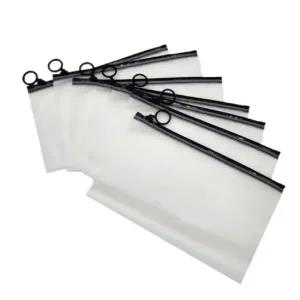 [콩심팥심]지퍼백 블랙링 반투명 보관 수납 멀티 23cmx14cm 세면 지퍼