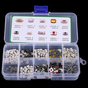 촉각 푸시 단추 스위치 자동차 키 리모컨 터치 마이크로 키트 10 가지  250 개/세트