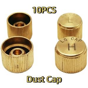 10개 자동차 에어컨 냉매 먼지 커버 밸브 캡 고압 저압 포트 액세서리