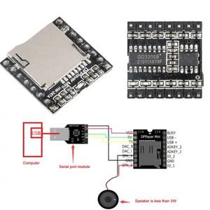 DFPlayer 미니 소형 MP3 플레이어 모듈 TF 카드 U 디스크 오디오 음성 보드 Arduino Diy 키트 용 IO/직렬