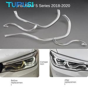 BMW 호환 5 시리즈 G30 G38 2018-2020용 엔젤 아이 LED DRL 라이트 가이드 플레이트 튜브 주간 주행등