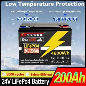 리튬인산철 배터리 24V 200Ah 리튬 철 인산염 내장 BMS, Solar Marine Overland Off-Grid LiFePo4 Bat