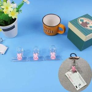 [셀러에이드]토끼모양 소품 문서 플라스틱 집게 1P 문서집게 소품