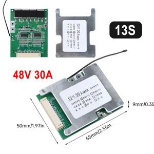 BMS 13S 48V 30A 18650 리튬 이온 배터리 보호 보드 E-자전거에 한 이퀄라이제이션 다중 기능이  포트