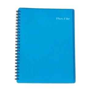 [셀러에이드]메카라인 플러스화일 40매 하늘 PP재질/트윈스프링 박스(36개입)