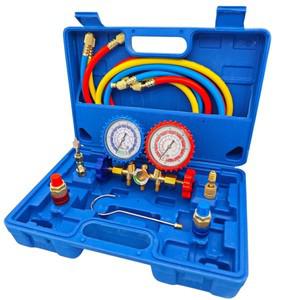 3웨이 AC 매니 폴드 게이지 세트 HVAC 진단 냉매 충전 도구 자동 가정용 R502A R134A 퀵 커플러