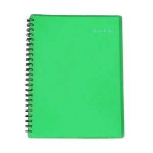 메카라인 플러스화일 40매 연두 PP재질/트윈스프링 박스(36개입)