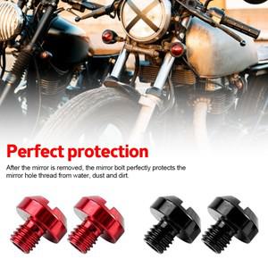 녹방지 바이크 오토바이 CNC 알루미늄 백미러 구멍 플러그 나사 거치대 M10 x 1.25 2 개